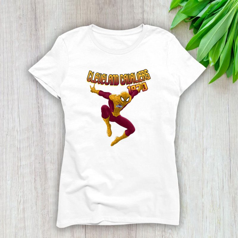 Spiderman NBA Cleveland Cavaliers Lady T-Shirt Women Tee For Fans TLT1445