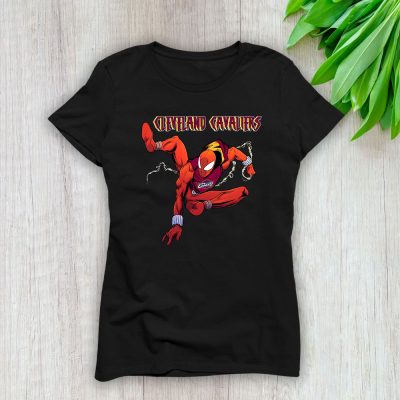 Spiderman NBA Cleveland Cavaliers Lady T-Shirt Women Tee For Fans TLT1446