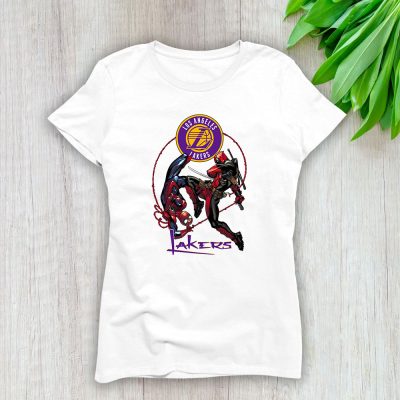 Spiderman NBA Los Angeles Lakers Lady T-Shirt Women Tee For Fans TLT1515