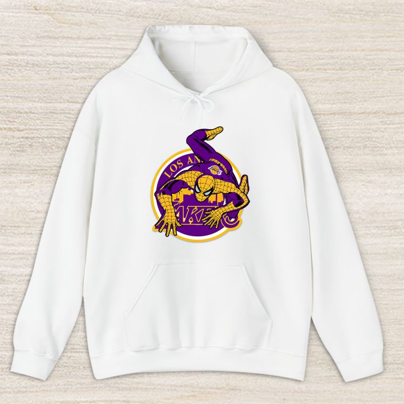 Spiderman NBA Los Angeles Lakers Unisex Pullover Hoodie TAH3577