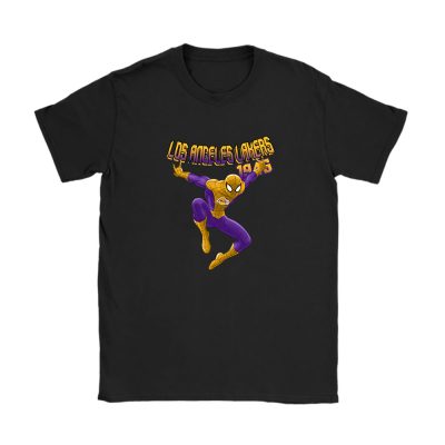 Spiderman NBA Los Angeles Lakers Unisex T-Shirt Cotton Tee TAT3578
