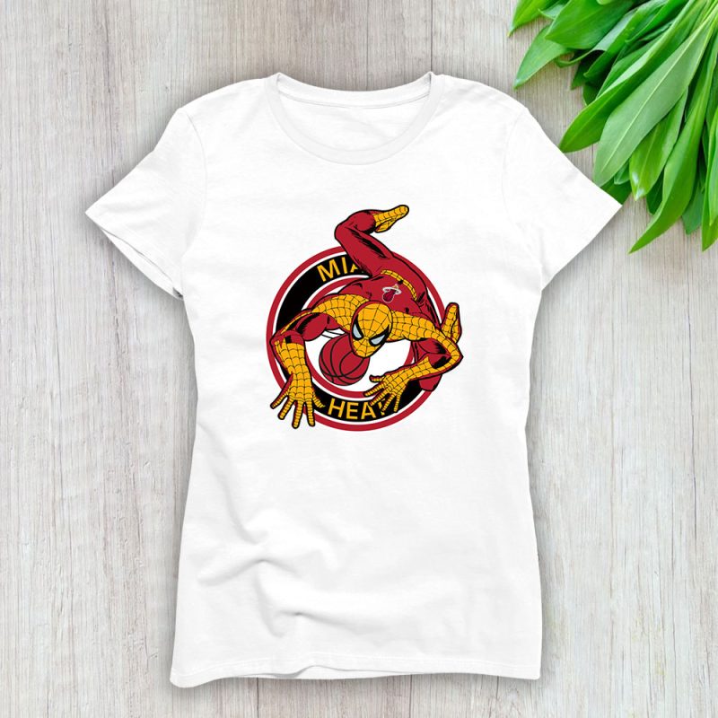 Spiderman NBA Miami Heat Lady T-Shirt Women Tee For Fans TLT1547