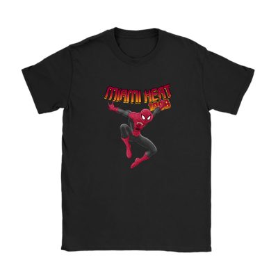 Spiderman NBA Miami Heat Unisex T-Shirt Cotton Tee TAT3590