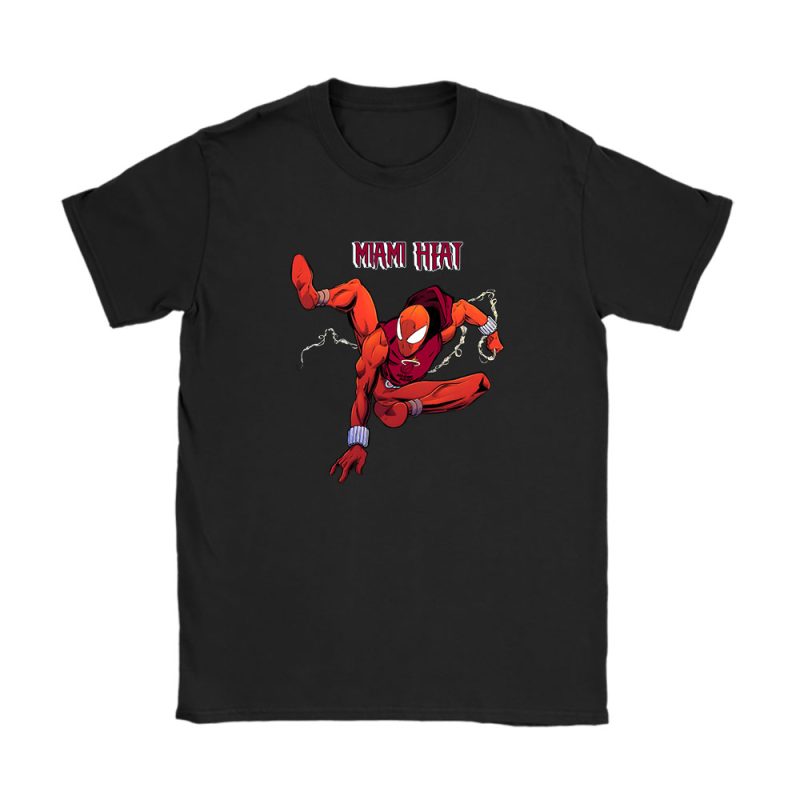 Spiderman NBA Miami Heat Unisex T-Shirt Cotton Tee TAT3591