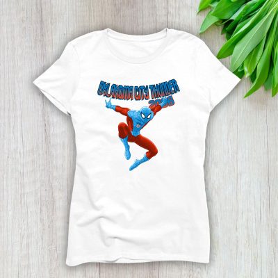 Spiderman NBA Oklahoma City Thunder Lady T-Shirt Women Tee For Fans TLT1595