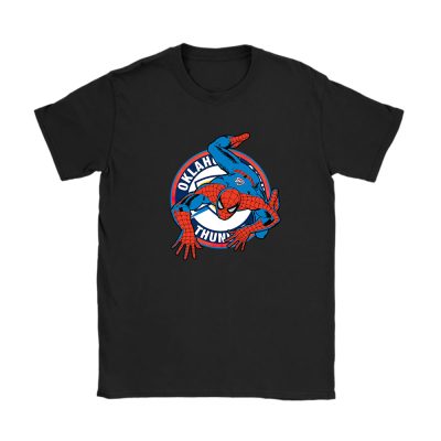 Spiderman NBA Oklahoma City Thunder Unisex T-Shirt Cotton Tee TAT3611