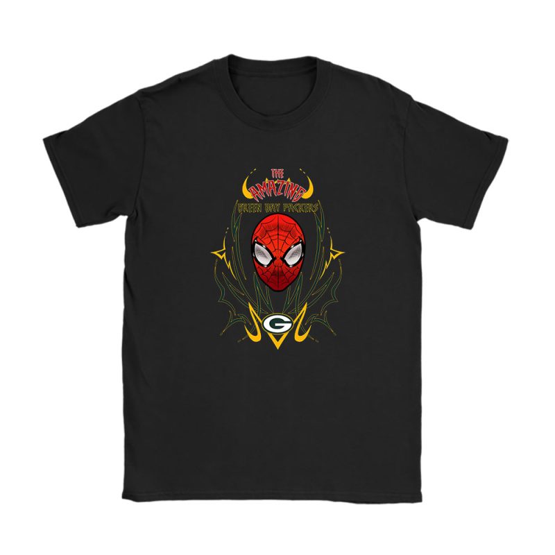 Spiderman NFL Green Bay Packers Unisex T-Shirt Cotton Tee TAT4089