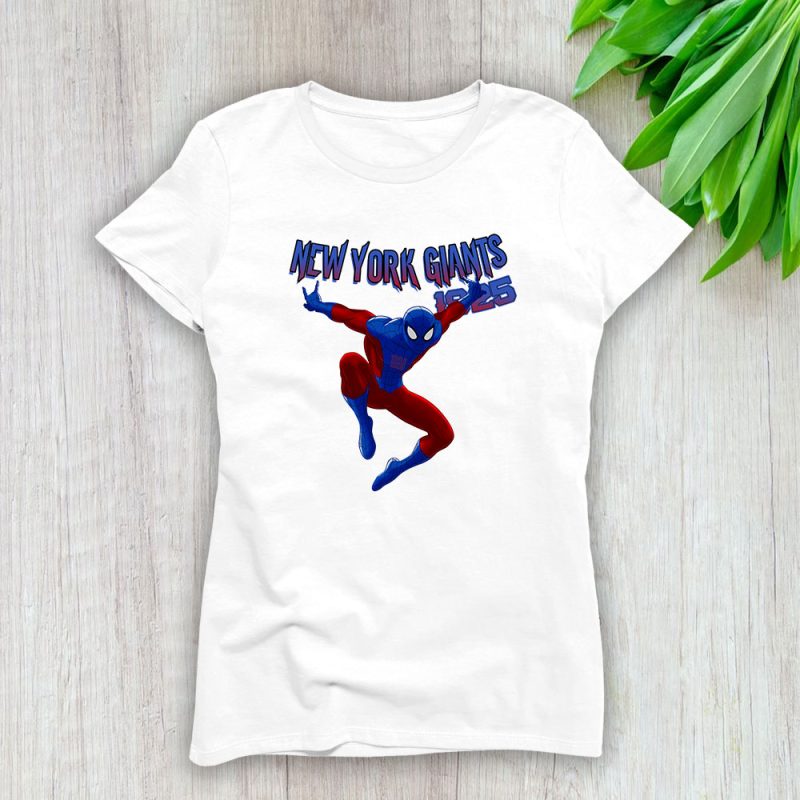 Spiderman NFL New York Giants Lady T-Shirt Women Tee For Fans TLT1556