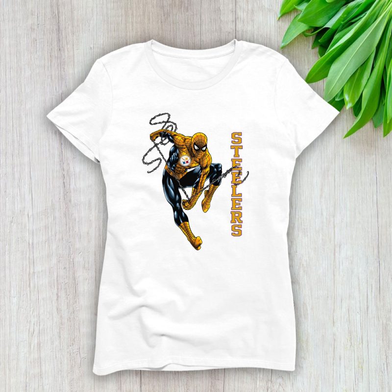 Spiderman NFL Pittsburgh Steelers Lady T-Shirt Women Tee For Fans TLT1631