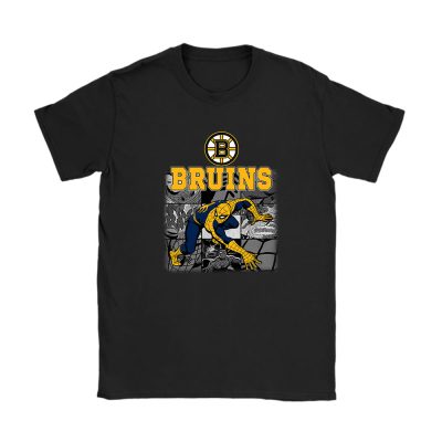 Spiderman NHL Boston Bruins Unisex T-Shirt Cotton Tee TAT3511