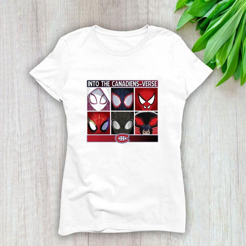 Spiderman NHL Montreal Canadiens Lady T-Shirt Women Tee For Fans TLT1540