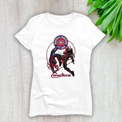 Spiderman NHL Montreal Canadiens Lady T-Shirt Women Tee For Fans TLT1541