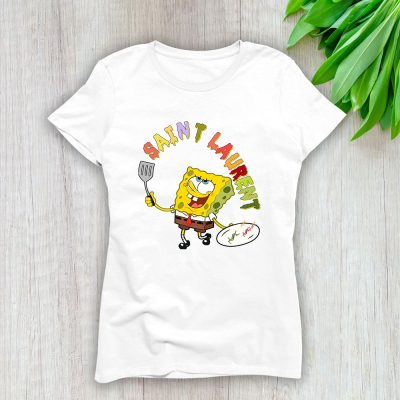 Spongebob Saint Laurent Brand Lady T-Shirt Women Tee TLT4104