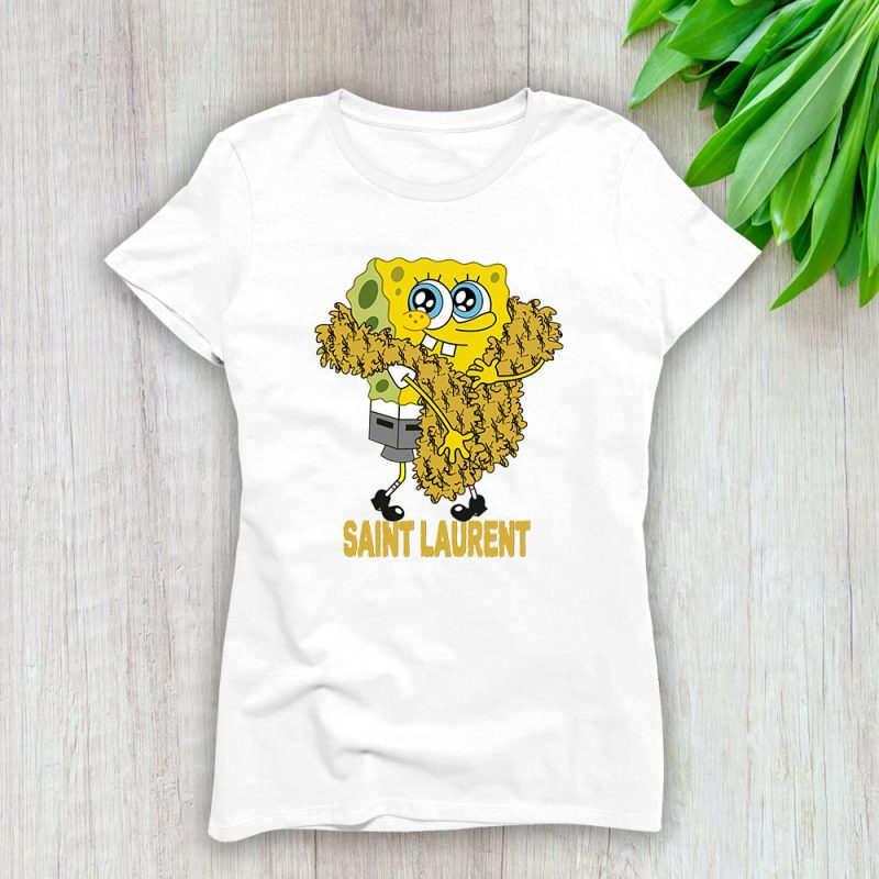 Spongebob Saint Laurent Brand Lady T-Shirt Women Tee TLT4106