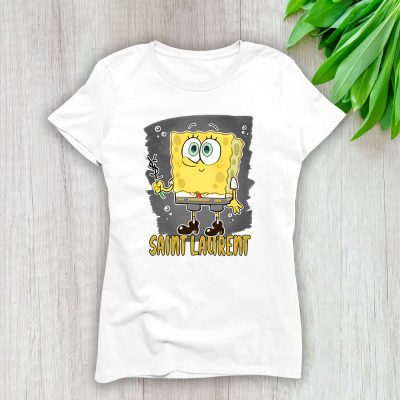 Spongebob Saint Laurent Brand Lady T-Shirt Women Tee TLT4108