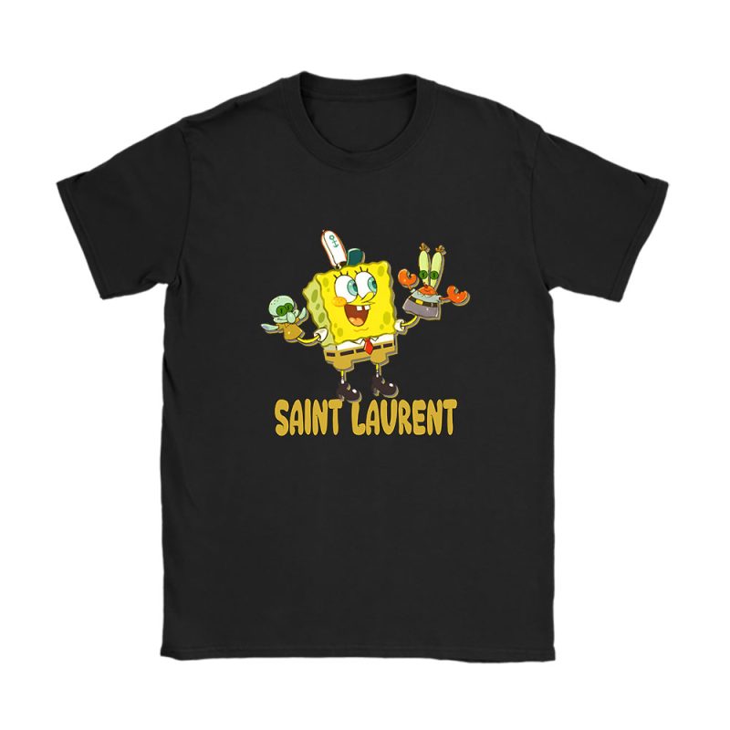 Spongebob Saint Laurent Unisex Brand T-Shirt TAT4964