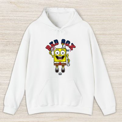 Spongebob Squarepants X Boston Red Sox Team X MLB X Baseball Fans Unisex Pullover Hoodie TAH4494