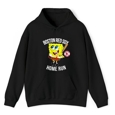 Spongebob Squarepants X Boston Red Sox Team X MLB X Baseball Fans Unisex Pullover Hoodie TAH4495