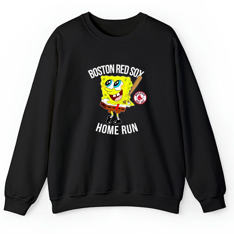 Spongebob Squarepants X Boston Red Sox Team X MLB X Baseball Fans Unisex Sweatshirt TAS4495