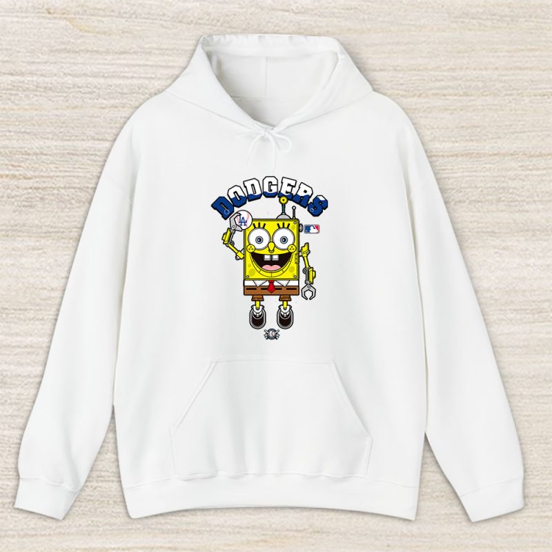 Spongebob Squarepants X Los Angeles Dodgers Team X MLB X Baseball Fans Unisex Pullover Hoodie TAH4480