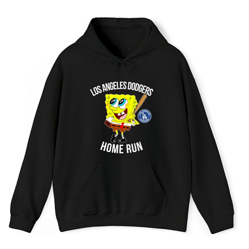 Spongebob Squarepants X Los Angeles Dodgers Team X MLB X Baseball Fans Unisex Pullover Hoodie TAH4481