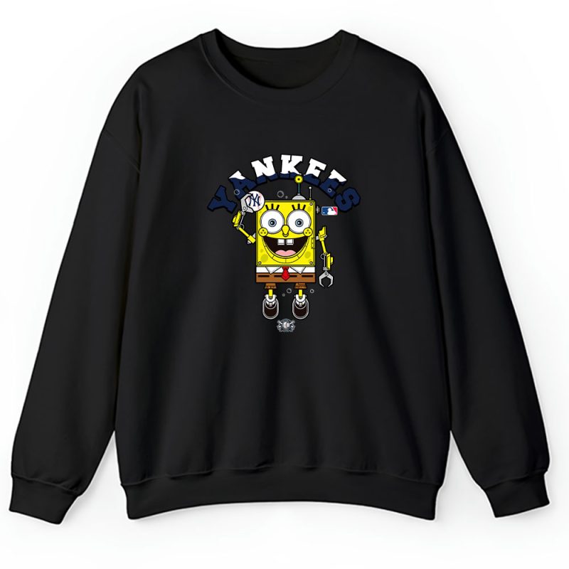 Spongebob Squarepants X New York Yankees Team X MLB X Baseball Fans Unisex Sweatshirt TAS4484