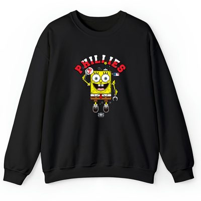 Spongebob Squarepants X Philadelphia Phillies Team X MLB X Baseball Fans Unisex Sweatshirt TAS4486