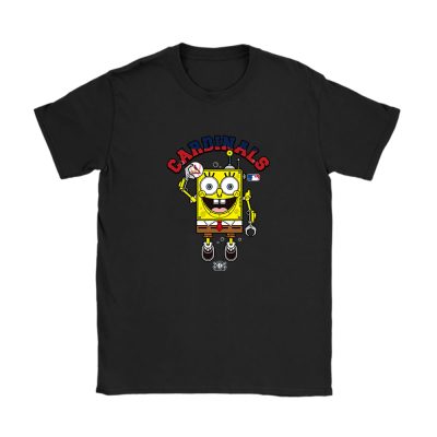 Spongebob Squarepants X St. Louis Cardinals Team X MLB X Baseball Fans Unisex T-Shirt Cotton Tee TAT4490