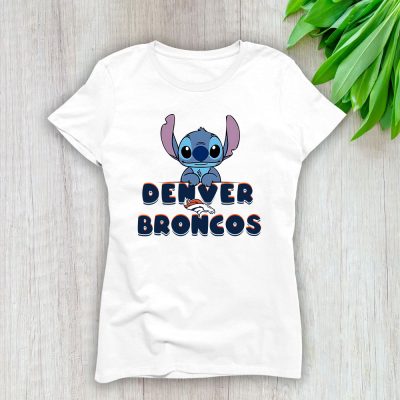 Stitch X Denver Broncos Team X NFL X American Football Lady T-Shirt Women Tee For Fans TLT3664