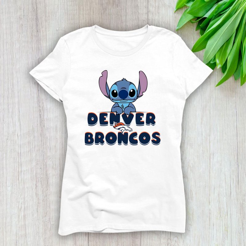 Stitch X Denver Broncos Team X NFL X American Football Lady T-Shirt Women Tee For Fans TLT3664