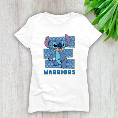 Stitch X Golden State Warriors Team X NBA X Basketball Lady T-Shirt Women Tee For Fans TLT3654