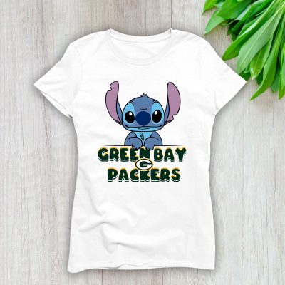 Stitch X Green Bay Packers Team X NFL X American Football Lady T-Shirt Women Tee For Fans TLT3665