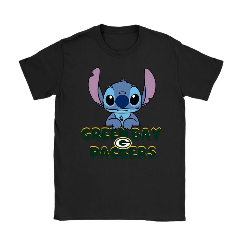 Stitch X Green Bay Packers Team X NFL X American Football Unisex T-Shirt Cotton Tee TAT3340