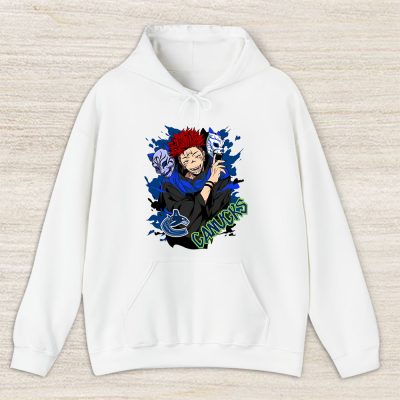 Sukuna X Jujutsu Kaisen X Vancouver Canucks Team X NHL X Hockey Fan Unisex Pullover Hoodie TAH3364