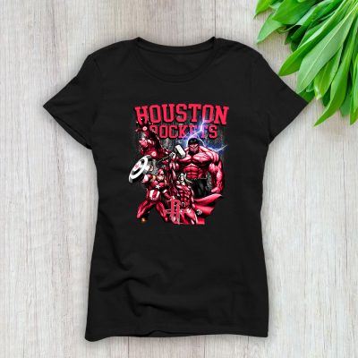 Superheroes NBA Houston Rockets Lady T-Shirt Women Tee For Fans TLT1494
