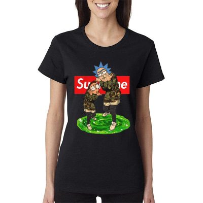 Supreme Bape Rick And Morty Women Lady T-Shirt