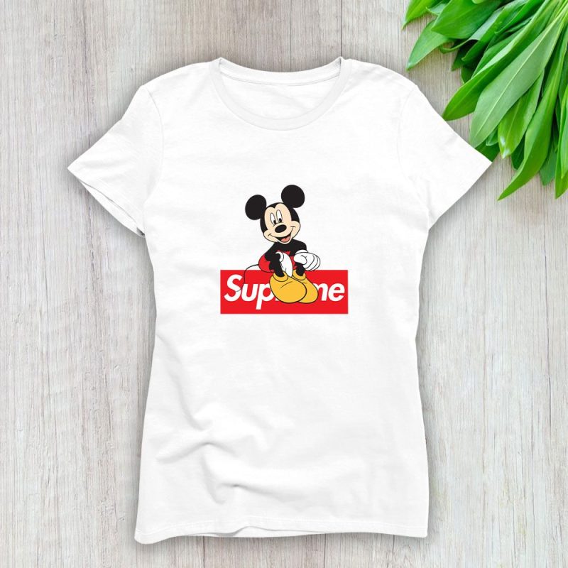 Supreme Mickey Mouse Lady T-Shirt Luxury Tee For Women LDS1858