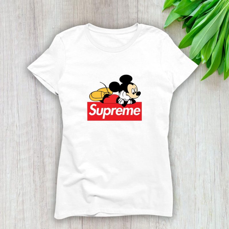 Supreme Mickey Mouse Lady T-Shirt Luxury Tee For Women LDS1867