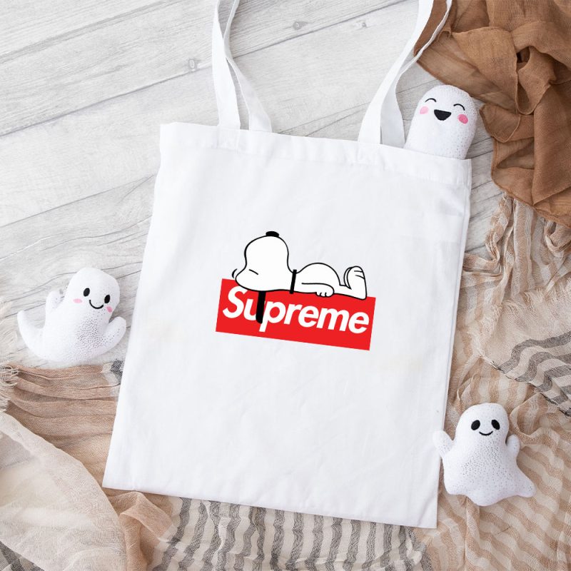 Supreme Snoppy Cotton Canvas Tote Bag TTB1869