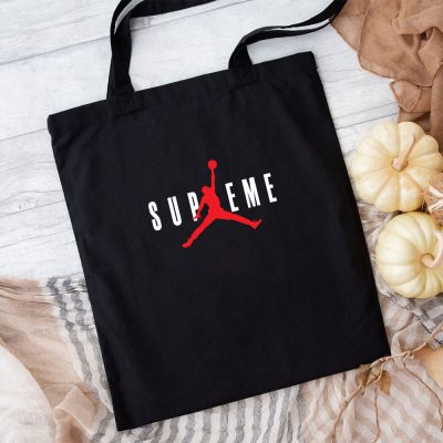 Supreme X Jordan Luxury Logo Cotton Canvas Tote Bag TTB1858