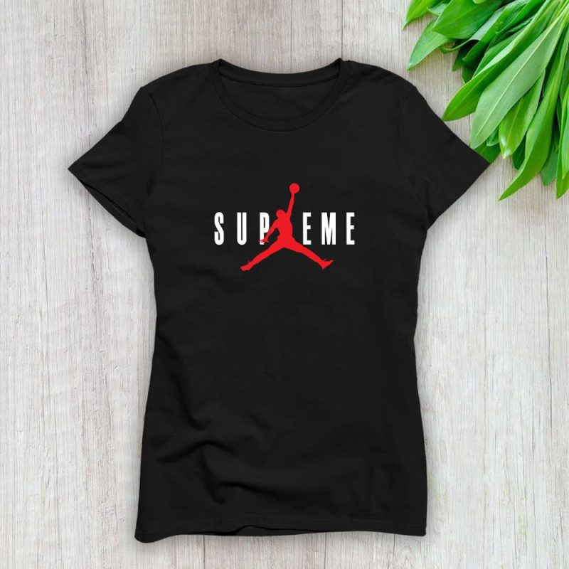 Supreme X Jordan Luxury Logo Lady T-Shirt Luxury Tee For Women LDS1860