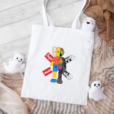 Supreme X Kaws Bearbrick Cotton Canvas Tote Bag TTB1866