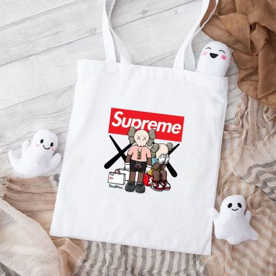 Supreme X Kaws Bearbrick Cotton Canvas Tote Bag TTB1868