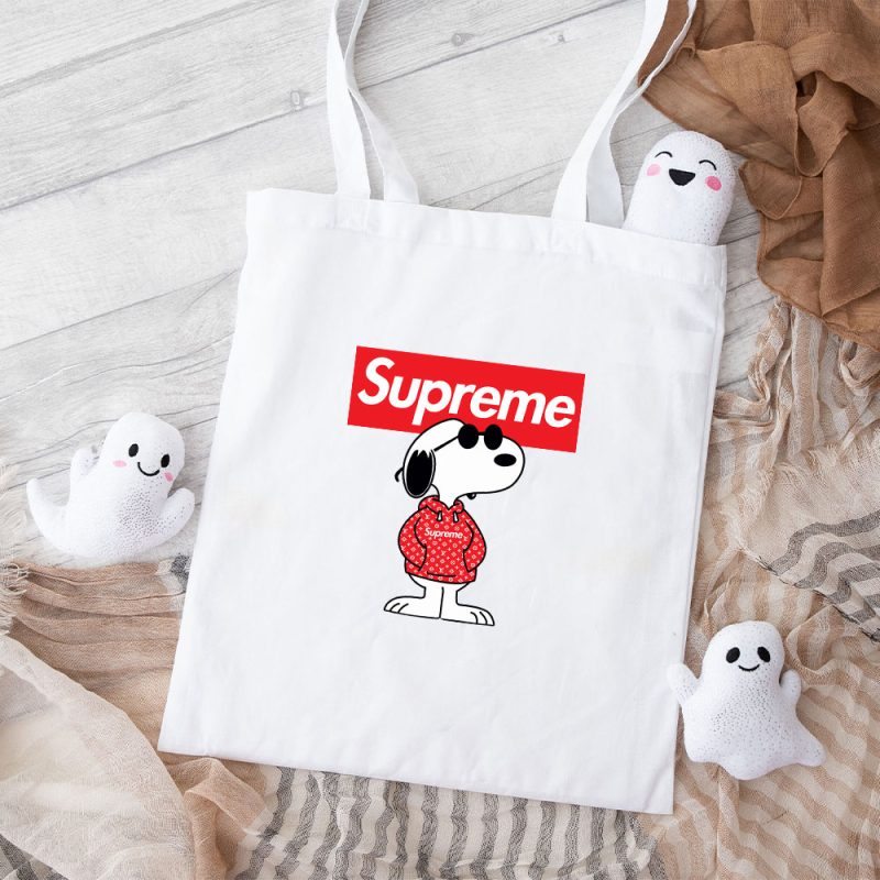 Supreme X Louis Vuitton Snoppy Cotton Canvas Tote Bag TTB1862