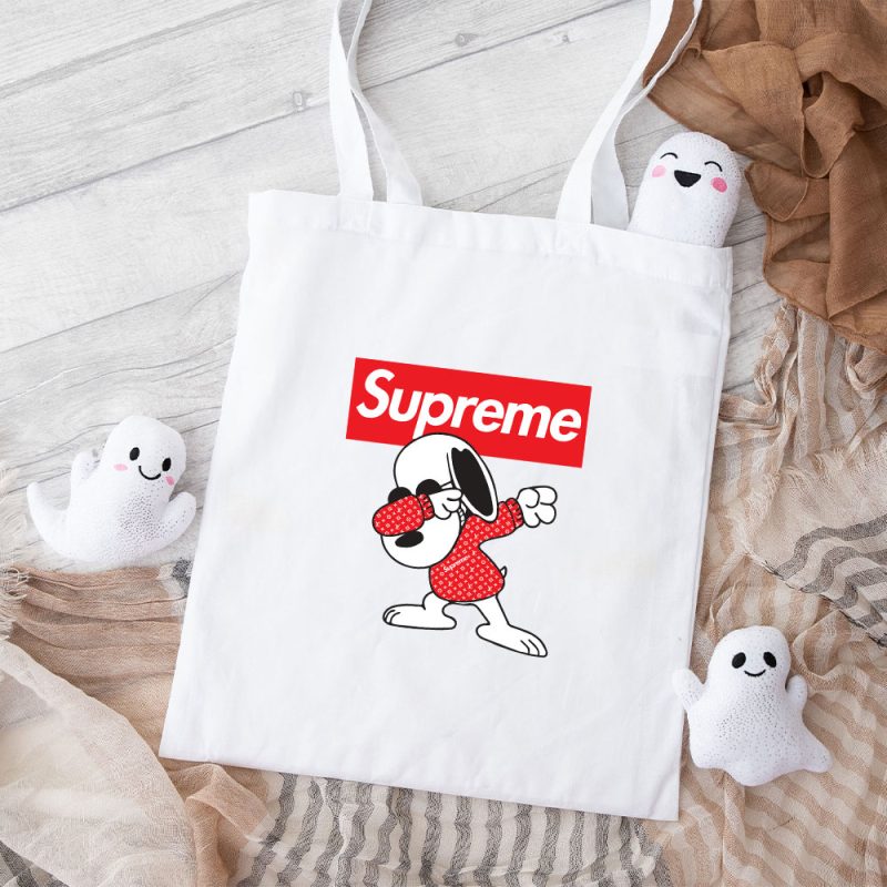 Supreme X Louis Vuitton Snoppy Cotton Canvas Tote Bag TTB1870