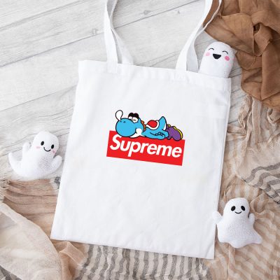 Supreme Yoshi Blue Mario Cotton Canvas Tote Bag TTB1885