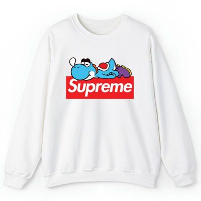 Supreme Yoshi Blue Mario Crewneck Sweatshirt CSTB0982