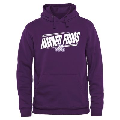 TCU Horned Frogs Double Bar Pullover Hoodie - Purple