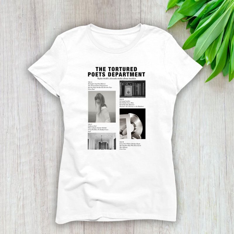 Taylor Swift The Tortured Poets Department Album Lady T-Shirt Women Tee For Fans TLT3812