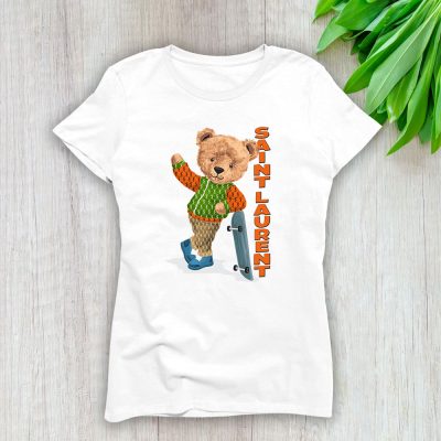 Teddy Bear Saint Laurent Brand Lady T-Shirt Women Tee TLT4139